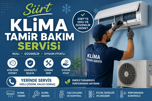Siirt Klima Tamir Bakım Servisi
